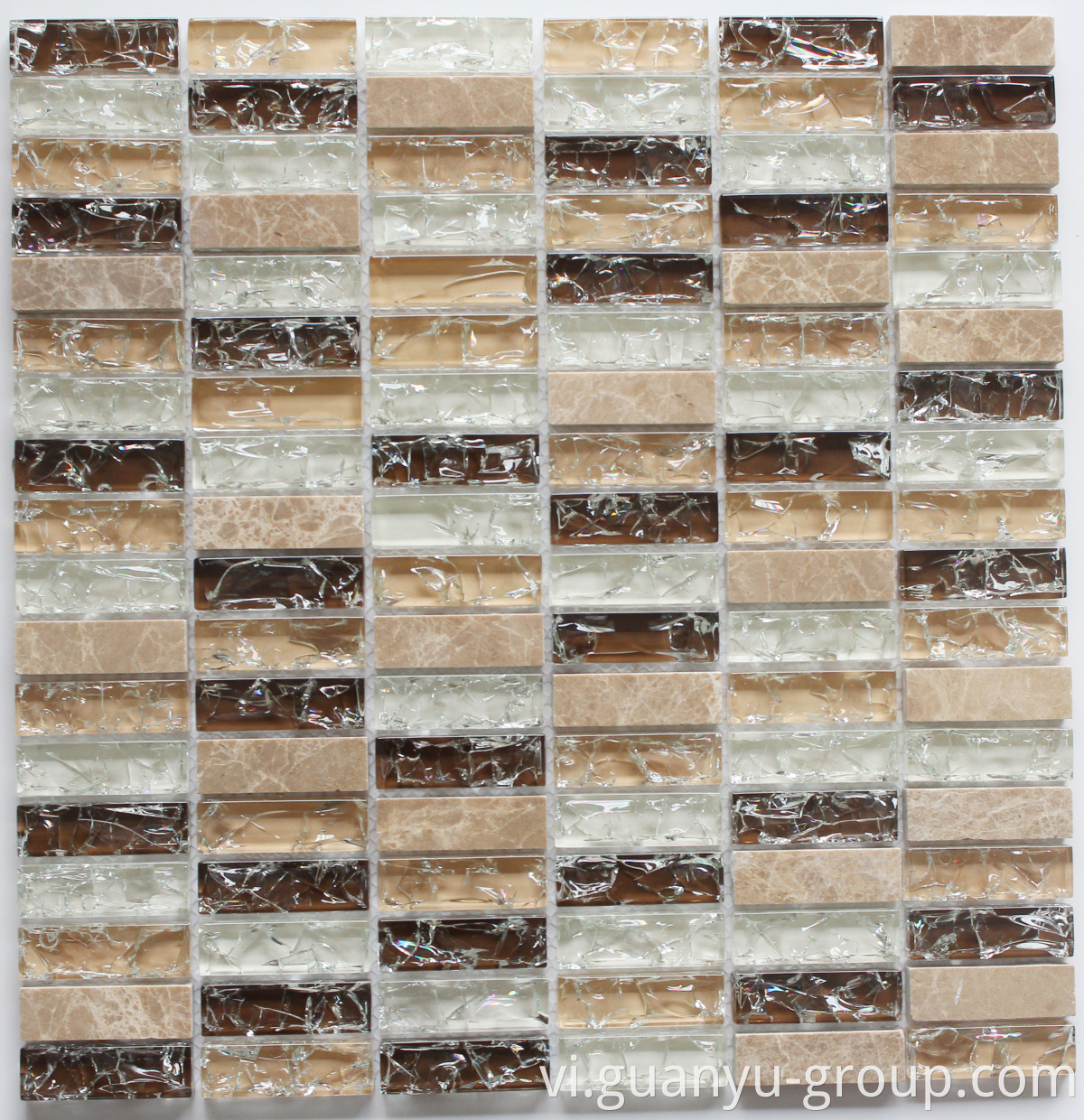 Cracked Glass And Marble Mosaic BL8503